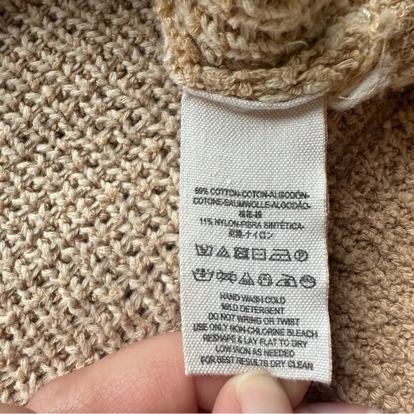 Free People | "Camel" Women's High Low V-Neck Cropped Sweater | Size Small - Picture 8 of 12